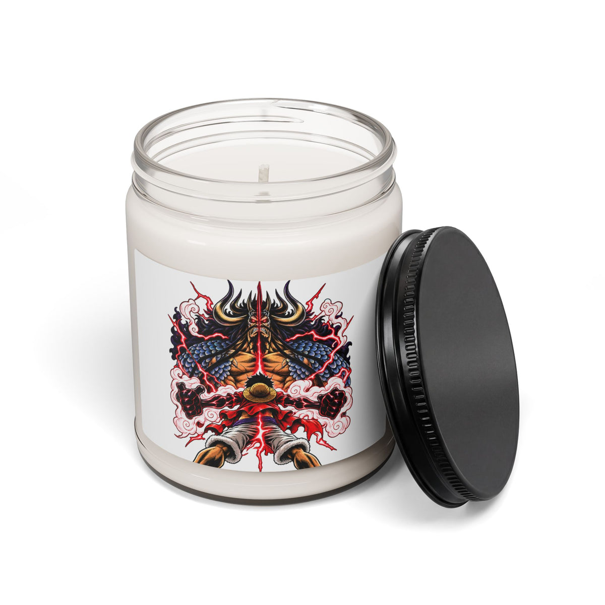 9oz Scented Soy Candle — Bold Mythic Dragon Art, Spiced Amber & Smoke