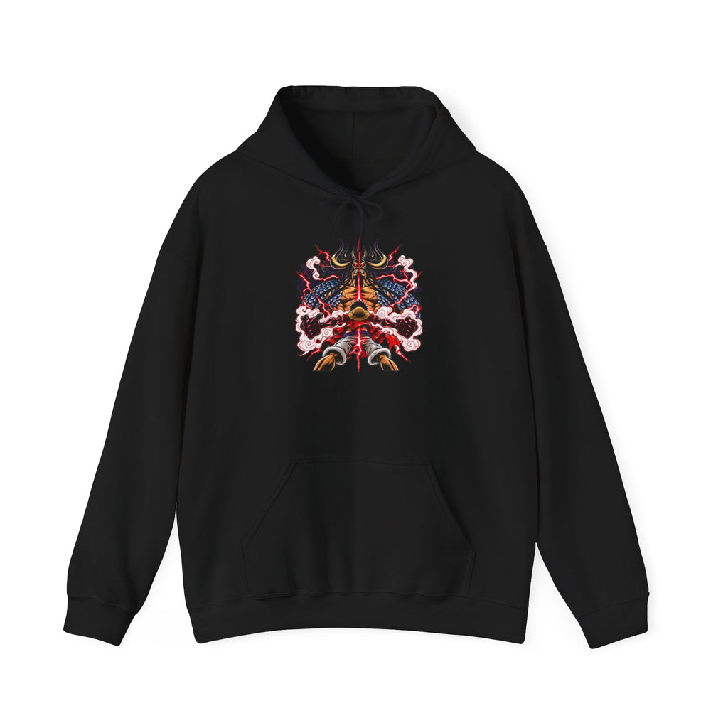 Psychedelic Dragon Mask Hoodie - Vibrant Asian-Inspired Graphic Sweatshirt