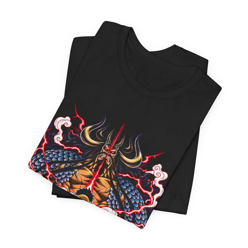 Samurai Demon Mask T‑Shirt — Japanese Oni Warrior Graphic Tee