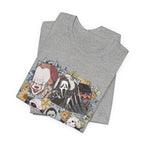 Horror Icons Collage Tee — Vintage Slasher Movie Graphic T-Shirt