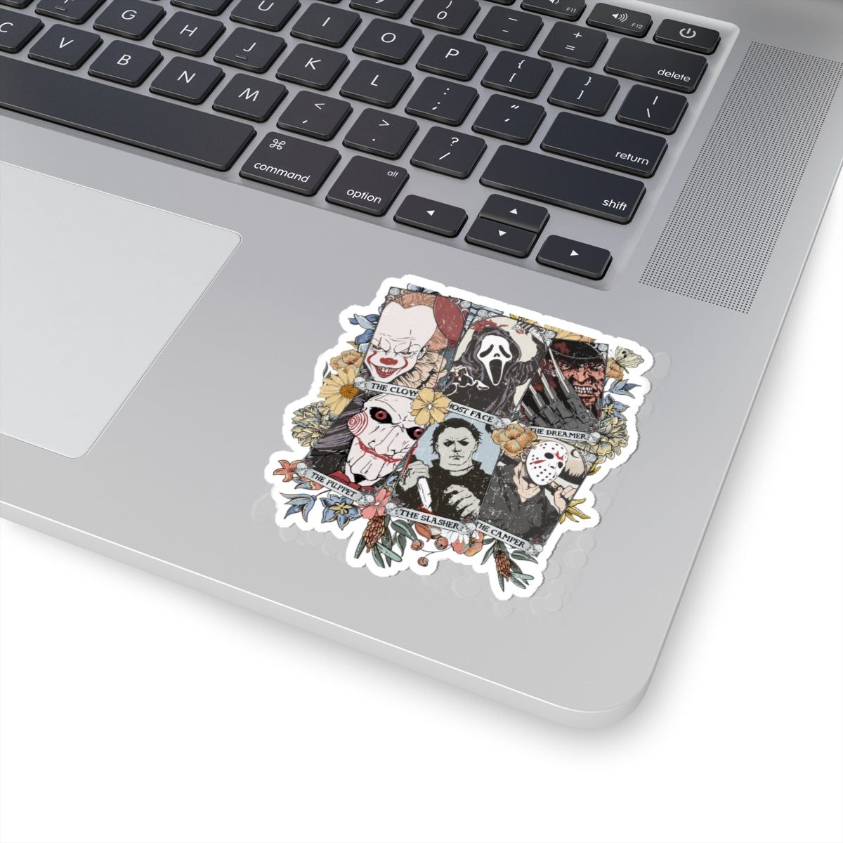 Horror Icons Kiss-Cut Sticker Pack — Pennywise, Ghostface, Freddy, Jigsaw, Michael Myers & Jason