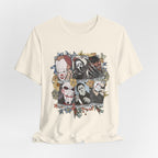 Horror Icons Collage Tee — Vintage Slasher Movie Graphic T-Shirt