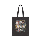 Horror Icons Collage Tote Bag — Vintage Slasher Movie Character Canvas Tote