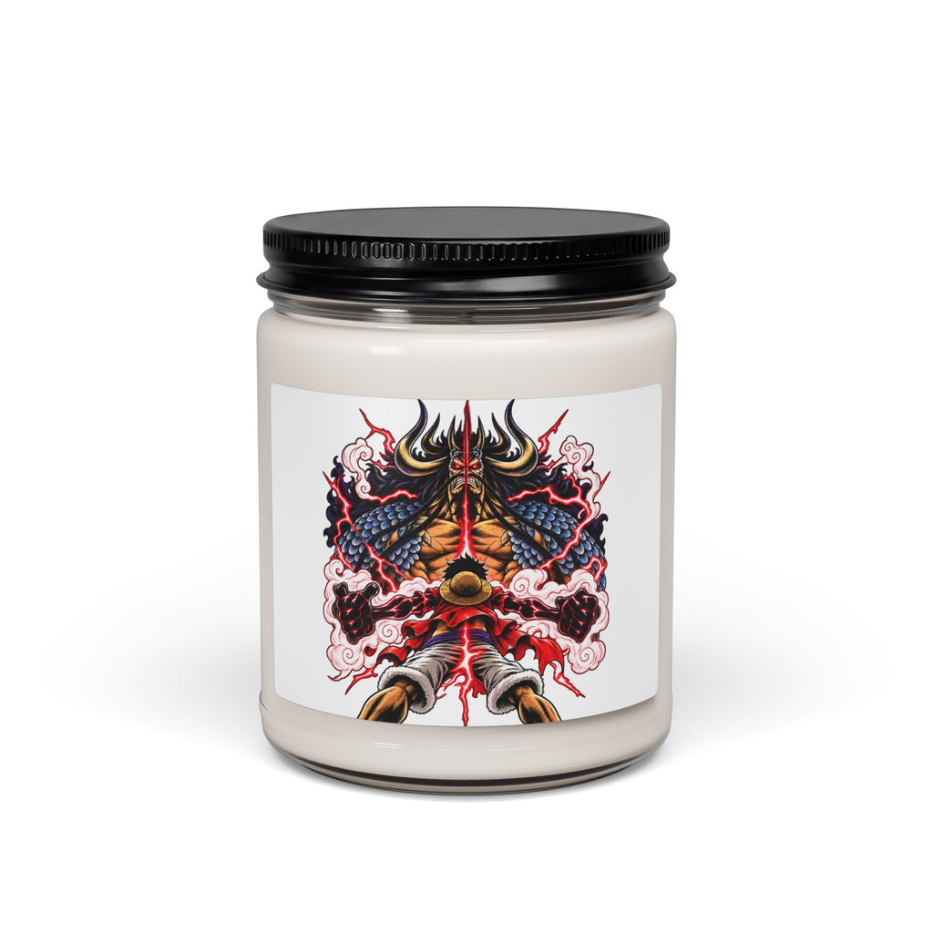 9oz Scented Soy Candle — Bold Mythic Dragon Art, Spiced Amber & Smoke