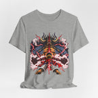 Samurai Demon Mask T‑Shirt — Japanese Oni Warrior Graphic Tee
