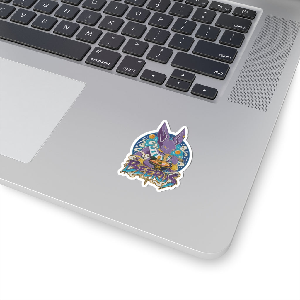 Beerus & Ramen Sticker | Kiss-Cut