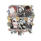 Horror Icons Kiss-Cut Sticker Pack — Pennywise, Ghostface, Freddy, Jigsaw, Michael Myers & Jason