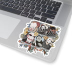 Horror Icons Kiss-Cut Sticker Pack — Pennywise, Ghostface, Freddy, Jigsaw, Michael Myers & Jason