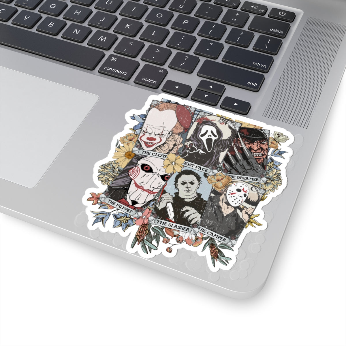 Horror Icons Kiss-Cut Sticker Pack — Pennywise, Ghostface, Freddy, Jigsaw, Michael Myers & Jason