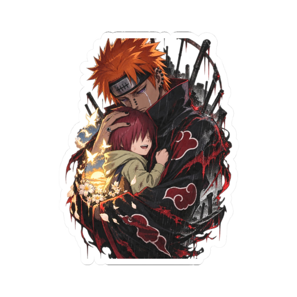 Naruto’s Pain Embrace sticker — Akatsuki Tribute Kiss-Cut Decal