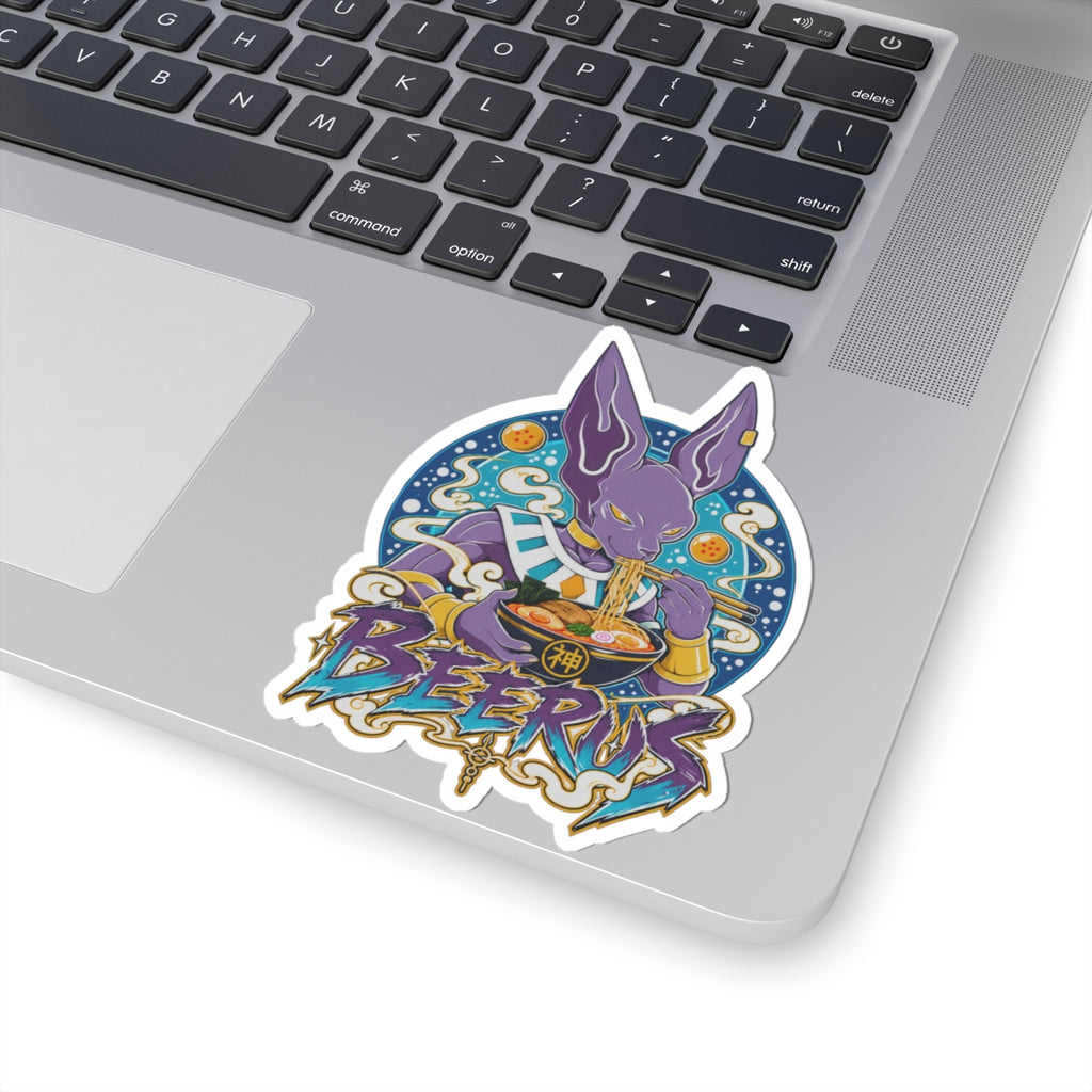 Beerus & Ramen Sticker | Kiss-Cut