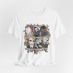 Horror Icons Collage Tee — Vintage Slasher Movie Graphic T-Shirt