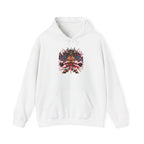 Psychedelic Dragon Mask Hoodie - Vibrant Asian-Inspired Graphic Sweatshirt