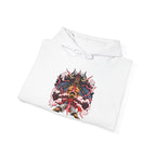 Psychedelic Dragon Mask Hoodie - Vibrant Asian-Inspired Graphic Sweatshirt